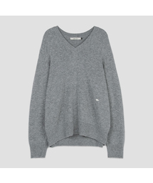 ESSENTIAL V-NECK OVERFIT KNIT(T-7151)