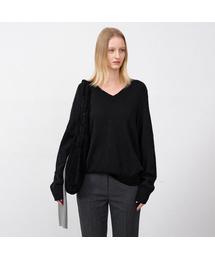 ESSENTIAL V-NECK OVERFIT KNIT(T-7151)