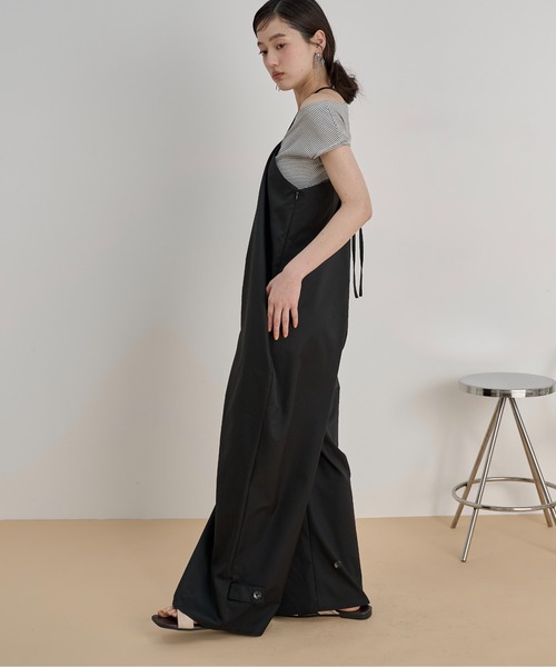 LOSCa(ロスカ)の「コクーンキャミオールインワン(サロペット/オーバーオール・レディース・ブラウン/ナチュラル/ブラック・S/M)」の6枚目の写真