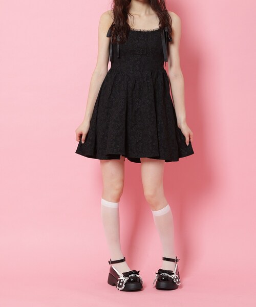 cs T&P(シーエスティーアンドピー)の「ロリータリボンパンプス(パンプス・レディース・ブルー系1/ブラック系1/ホワイト系2・LL/L/M/S)」の6枚目の写真