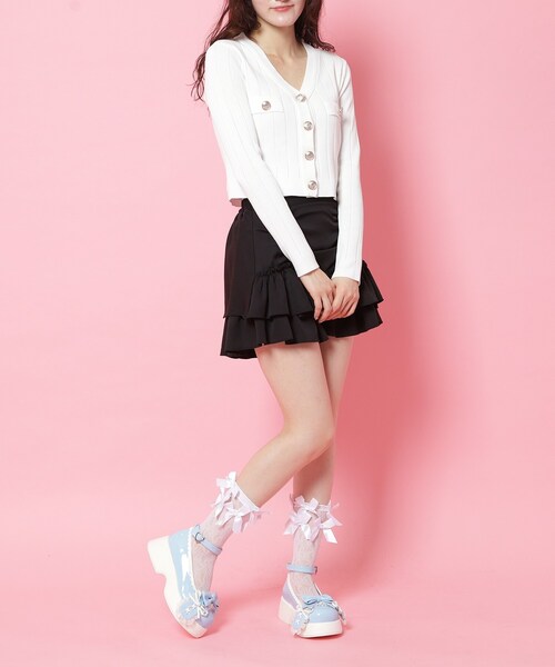 cs T&P(シーエスティーアンドピー)の「ロリータリボンパンプス(パンプス・レディース・ブルー系1/ブラック系1/ホワイト系2・LL/L/M/S)」の9枚目の写真