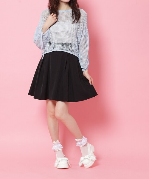cs T&P(シーエスティーアンドピー)の「ロリータリボンパンプス(パンプス・レディース・ブルー系1/ブラック系1/ホワイト系2・LL/L/M/S)」の12枚目の写真