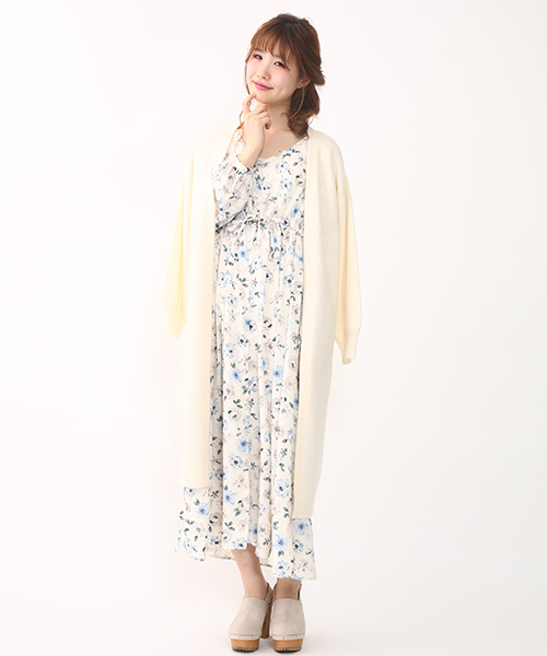 one after another NICE CLAUP(ワンアフターアナザーナイスクラップ)の「ボヘミアン花柄ワンピース(ワンピース・レディース・アイボリー/サックスブルー/ブラック・FREE)」の13枚目の写真