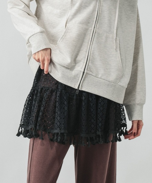 GLOBAL WORK（グローバルワーク）の「フリンジマルチベルト/ビスチェ/642631（ベルト・レディース・ブラック/オフホワイト・FREE）」の5枚目の写真