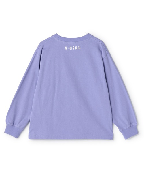 X-girl Stages（エックスガールステージス）の「ロゴ長袖Tシャツ（Tシャツ/カットソー・キッズ・ラベンダー・110cm/120cm/100cm）」の4枚目の写真