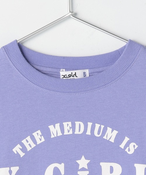 X-girl Stages（エックスガールステージス）の「ロゴ長袖Tシャツ（Tシャツ/カットソー・キッズ・ラベンダー・110cm/120cm/100cm）」の5枚目の写真