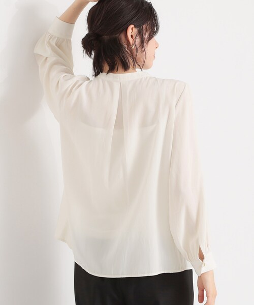 THE SHOP TK (ザ ショップ ティーケー )の「【通勤にもセレモニーにも】ヴィンテージサテンギャザーブラウス(シャツ/ブラウス・レディース・ベビーピンク/ネイビー/オフホワイト・12/13)」の18枚目の写真