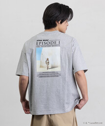 限定展開 STAR WARS EPISODE 1/スターウォーズ 別注 ビッグシルエット バックプリント クルーネックTシャツ