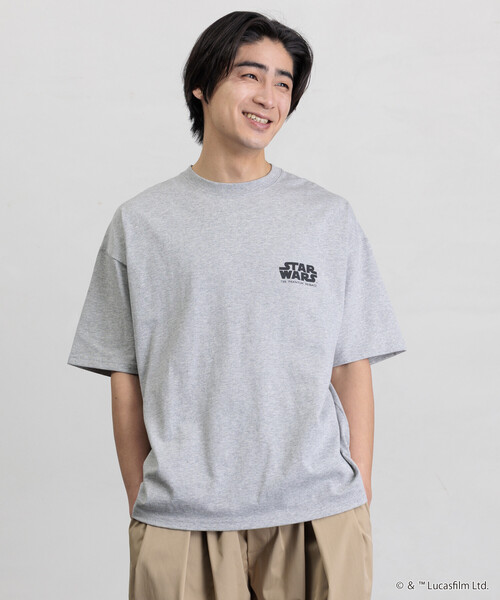 FREAK'S STORE(フリークスストア)の「限定展開 STAR WARS EPISODE 1/スターウォーズ 別注 ビッグシルエット バックプリント クルーネックTシャツ(Tシャツ/カットソー・メンズ・杢グレー/ホワイト/ブラック・LARGE/MEDIUM/SMALL)」の9枚目の写真