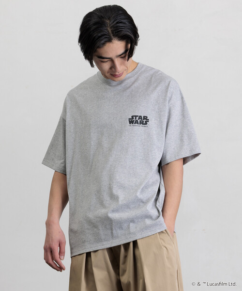 FREAK'S STORE(フリークスストア)の「限定展開 STAR WARS EPISODE 1/スターウォーズ 別注 ビッグシルエット バックプリント クルーネックTシャツ(Tシャツ/カットソー・メンズ・杢グレー/ホワイト/ブラック・LARGE/MEDIUM/SMALL)」の10枚目の写真
