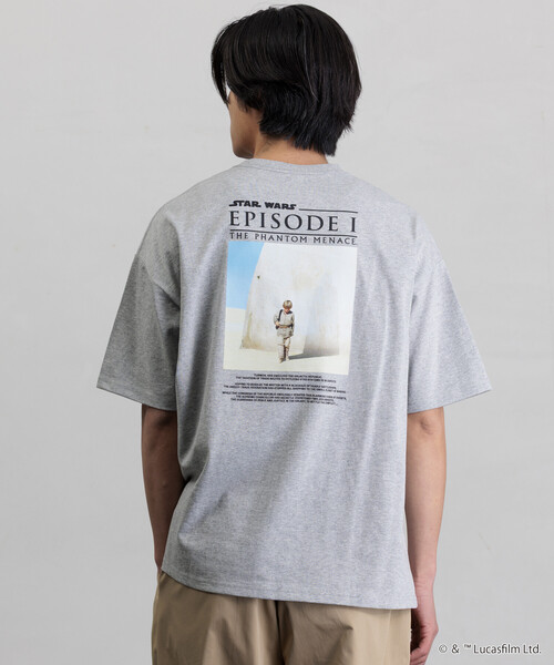 FREAK'S STORE(フリークスストア)の「限定展開 STAR WARS EPISODE 1/スターウォーズ 別注 ビッグシルエット バックプリント クルーネックTシャツ(Tシャツ/カットソー・メンズ・杢グレー/ホワイト/ブラック・LARGE/MEDIUM/SMALL)」の11枚目の写真