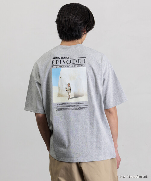 FREAK'S STORE(フリークスストア)の「限定展開 STAR WARS EPISODE 1/スターウォーズ 別注 ビッグシルエット バックプリント クルーネックTシャツ(Tシャツ/カットソー・メンズ・杢グレー/ホワイト/ブラック・LARGE/MEDIUM/SMALL)」の12枚目の写真