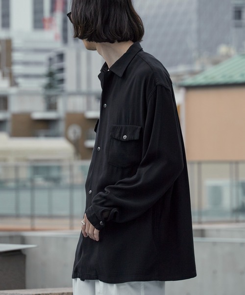 Del Mar sportswear/デルマースポーツウェア SNAP-UP GABARDINE SHIRT