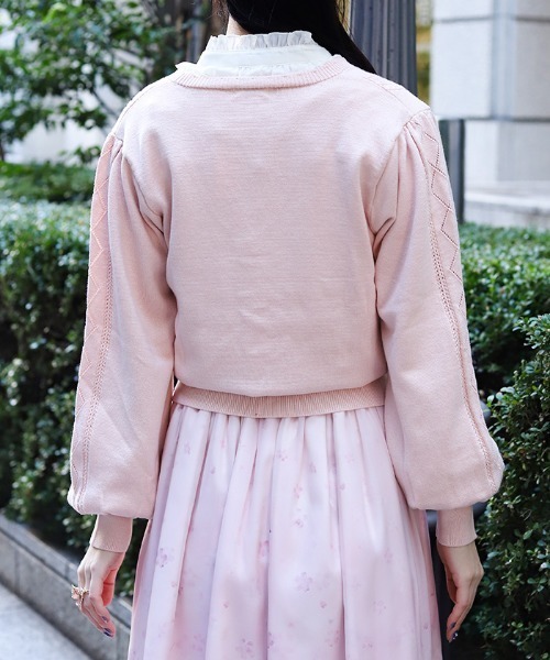 桜刺繍ニットカーディガン（カーディガン⁄ボレロ）｜axes femme axes