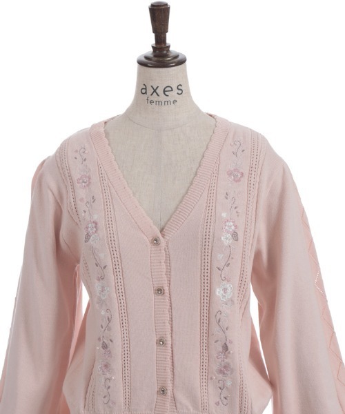 axes femme（アクシーズファム）の「桜刺繍ニットカーディガン（カーディガン/ボレロ・レディース・グレー/ピンク/キナリ・FREE）」の16枚目の写真