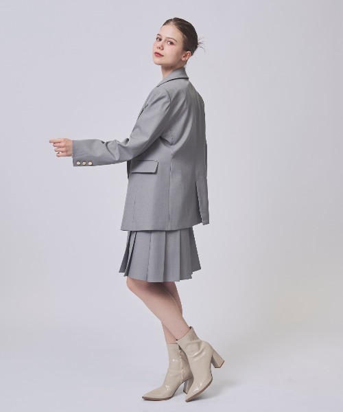 SWINGLE（スウィングル）の「ダブルテーラードジャケット（テーラードジャケット・レディース・ベージュ/ライトグレー/ダークブルー・MEDIUM/SMALL）」の10枚目の写真