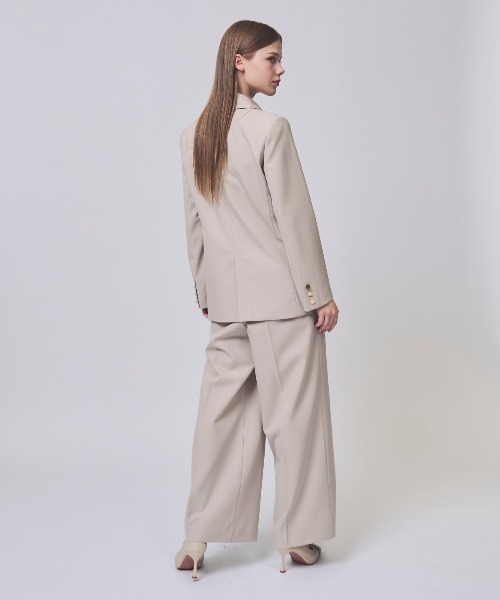 SWINGLE（スウィングル）の「ダブルテーラードジャケット（テーラードジャケット・レディース・ベージュ/ライトグレー/ダークブルー・MEDIUM/SMALL）」の5枚目の写真