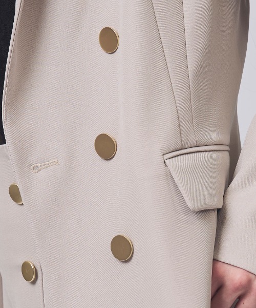 SWINGLE（スウィングル）の「ダブルテーラードジャケット（テーラードジャケット・レディース・ベージュ/ライトグレー/ダークブルー・MEDIUM/SMALL）」の8枚目の写真