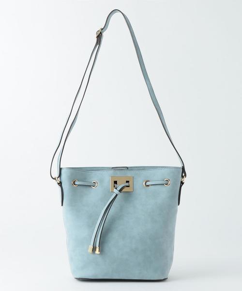 Another Edition（アナザーエディション）の「【WEB店舗限定】メタル巾着ショルダー/aeMFC ML キンチャク　SHLD（ショルダーバッグ・レディース・オフホワイト/ブラウン/ライトブルー・FREE）」の3枚目の写真