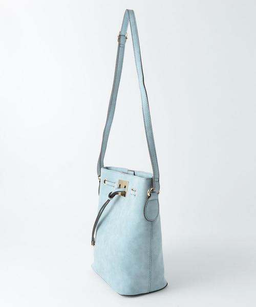 Another Edition（アナザーエディション）の「【WEB店舗限定】メタル巾着ショルダー/aeMFC ML キンチャク　SHLD（ショルダーバッグ・レディース・オフホワイト/ブラウン/ライトブルー・FREE）」の4枚目の写真