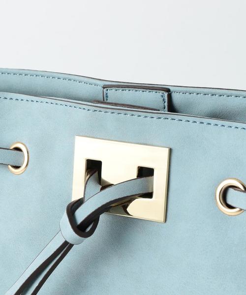 Another Edition（アナザーエディション）の「【WEB店舗限定】メタル巾着ショルダー/aeMFC ML キンチャク　SHLD（ショルダーバッグ・レディース・オフホワイト/ブラウン/ライトブルー・FREE）」の8枚目の写真