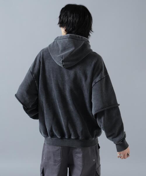 DANKE SCHON(ダンケシェーン)の「【WEB&DEPOT限定】DankeSchon/ダンケシェーン/LAYERED HOODIE(パーカー・レディース・ブラック・M/S/L)」の7枚目の写真