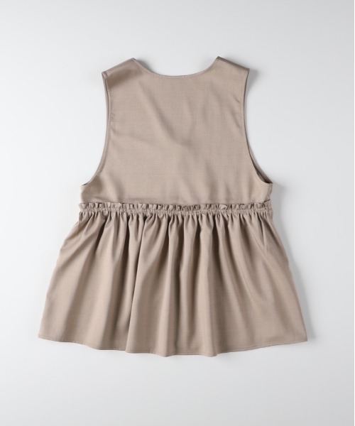 Right-on(ライトオン)の「【HONEYSUCKLE ROSE】ペプラムジップジレ (ウエストマーク / ノースリーブ / オフィスカジュアル)(シャツ/ブラウス・レディース・ライトベージュ/ダークグレー/キャメル・S/M/L)」の17枚目の写真