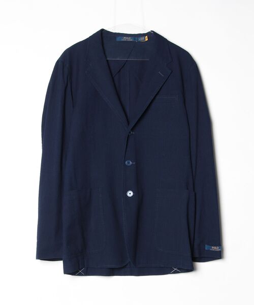 POLO RALPH LAUREN（ポロ ラルフ ローレン）の「Polo ソフト モダン フィット シアサッカー ジャケット（テーラードジャケット・メンズ・ネイビー系1・XS/XL/L/M/S/XXL）」の4枚目の写真