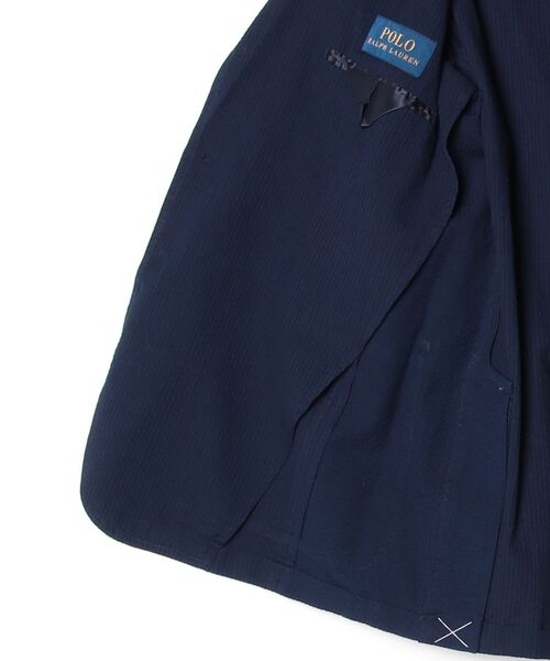 POLO RALPH LAUREN（ポロ ラルフ ローレン）の「Polo ソフト モダン フィット シアサッカー ジャケット（テーラードジャケット・メンズ・ネイビー系1・XS/XL/L/M/S/XXL）」の2枚目の写真