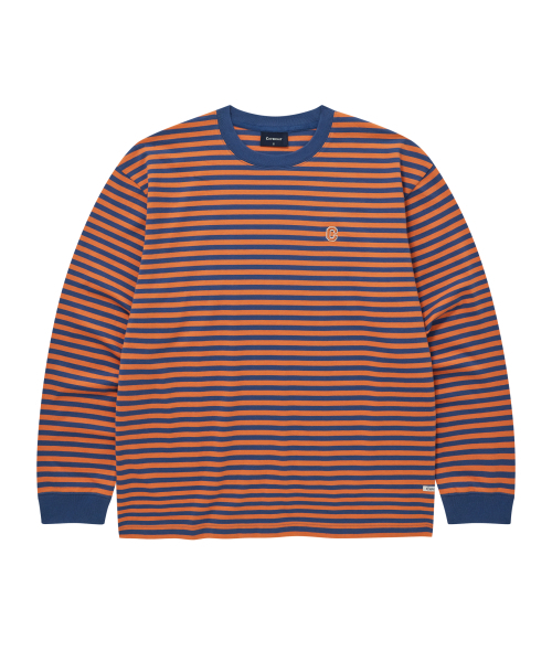 COVERNAT(カバーナット)の「ベーシックストライプロングスリーブオレンジ(Tシャツ/カットソー・レディース・その他・MEDIUM/LARGE/SMALL/X-LARGE)」の1枚目の写真