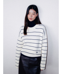Stripe Round Knit Ivory