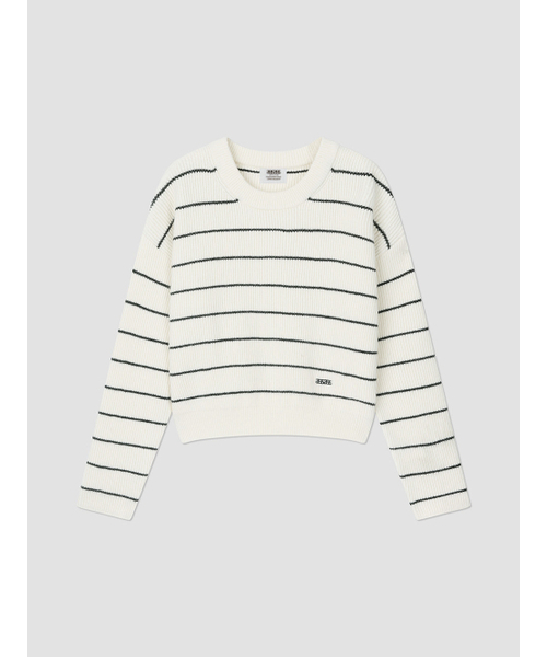ANNEHEARTS（アンハーツ）の「Stripe Round Knit Ivory（ニット/セーター・レディース・その他・FREE）」の2枚目の写真
