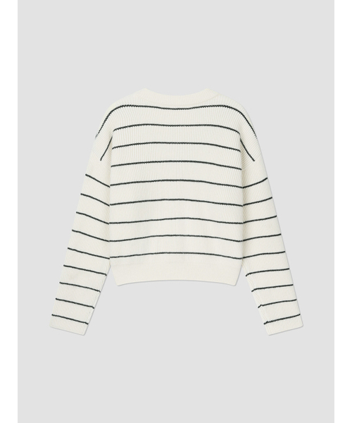 ANNEHEARTS（アンハーツ）の「Stripe Round Knit Ivory（ニット/セーター・レディース・その他・FREE）」の3枚目の写真