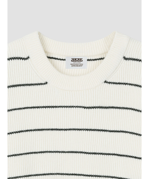 ANNEHEARTS（アンハーツ）の「Stripe Round Knit Ivory（ニット/セーター・レディース・その他・FREE）」の4枚目の写真