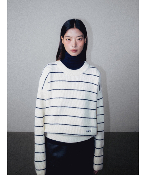 ANNEHEARTS（アンハーツ）の「Stripe Round Knit Ivory（ニット/セーター・レディース・その他・FREE）」の6枚目の写真