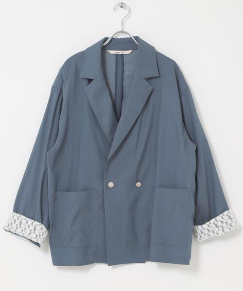 THE GOODLAND MARKET（ザグッドランドマーケット）の「cwtch　DRAWSTRING  LIGHT JACKET（その他アウター・レディース・ブルー/ライトグレー・FREE）」の7枚目の写真