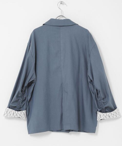 THE GOODLAND MARKET（ザグッドランドマーケット）の「cwtch　DRAWSTRING  LIGHT JACKET（その他アウター・レディース・ブルー/ライトグレー・FREE）」の10枚目の写真