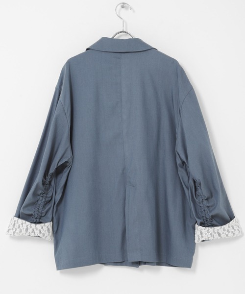 THE GOODLAND MARKET（ザグッドランドマーケット）の「cwtch　DRAWSTRING  LIGHT JACKET（その他アウター・レディース・ブルー/ライトグレー・FREE）」の10枚目の写真