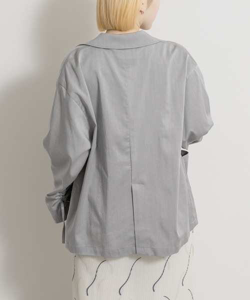 THE GOODLAND MARKET（ザグッドランドマーケット）の「cwtch　DRAWSTRING  LIGHT JACKET（その他アウター・レディース・ブルー/ライトグレー・FREE）」の16枚目の写真