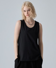 VELNUS | 【VELNUS】Cool Touch & Easy Care Cropped Layered Tank Top/〈接触冷感･イージーケア〉 クロップドレイヤードタンクトップ(タンクトップ)