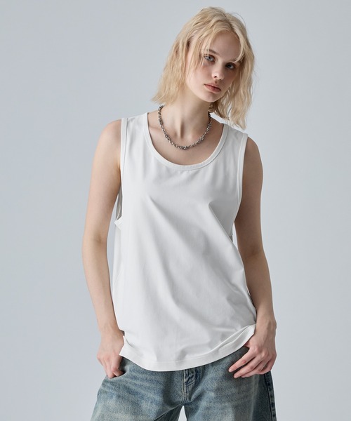 VELNUS(ベルナス)の「【VELNUS】Cool Touch & Easy Care Cropped Layered Tank Top/〈接触冷感・イージーケア〉 クロップドレイヤードタンクトップ(タンクトップ・メンズ・ブラック/ホワイト・L/M/S)」の21枚目の写真