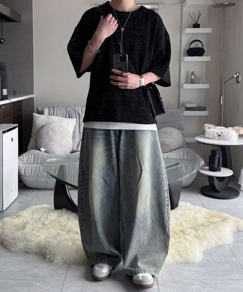 VELNUS(ベルナス)の「【VELNUS】Cool Touch & Easy Care Cropped Layered Tank Top/〈接触冷感・イージーケア〉 クロップドレイヤードタンクトップ(タンクトップ・メンズ・ブラック/ホワイト・L/M/S)」の3枚目の写真