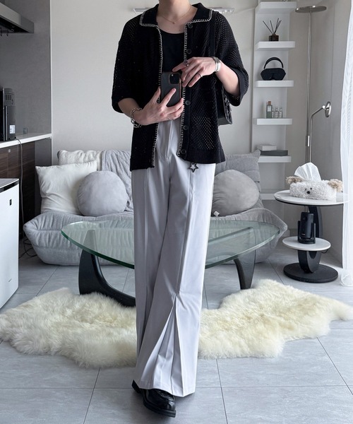 VELNUS(ベルナス)の「【VELNUS】Cool Touch & Easy Care Cropped Layered Tank Top/〈接触冷感・イージーケア〉 クロップドレイヤードタンクトップ(タンクトップ・メンズ・ブラック/ホワイト・L/M/S)」の6枚目の写真