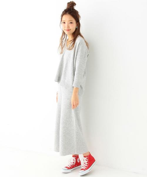 Another Edition（アナザーエディション）の「【WEB店舗限定】ミラノリブセットアップ/ aeBC  ミラノリブSET UP◆（サロペット/オーバーオール・レディース・ライトグレー/ライトブルー/オフホワイト・フリー）」の2枚目の写真