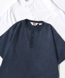 BEN DAVIS/ベンデイビス CLASSIC SS HENLEY/ヴィンテージ加工 無地 ヘンリーネック 半袖Tシャツ/レディース メンズ