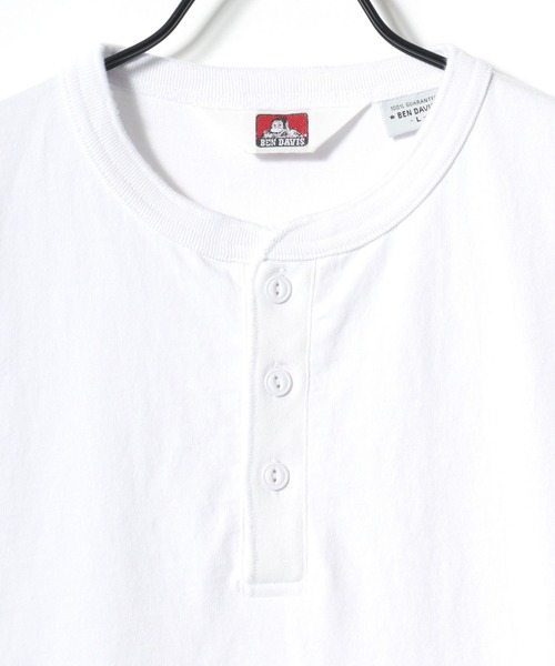 BEN DAVIS(ベンデイビス)の「BEN DAVIS/ベンデイビス CLASSIC SS HENLEY/ヴィンテージ加工 無地 ヘンリーネック 半袖Tシャツ/レディース メンズ(Tシャツ/カットソー・メンズ・ネイビー/ホワイト/ブラック・XL/L/M)」の5枚目の写真