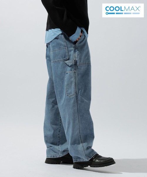 niko and...（ニコアンド）の「COOLMAX ライトデニムペインターパンツ LIGHT PAINTER DENIM PANTS [niko and ...JEANS]（デニムパンツ・メンズ・ブルー/ブラック/サックスブルー/ライトブルー/カーキ/ブラウン/チャコール/インディゴブルー・MEDIUM/LARGE/SMALL）」の5枚目の写真