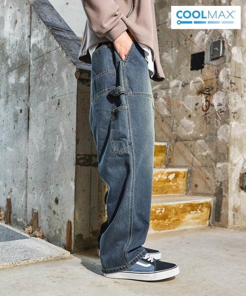 niko and...（ニコアンド）の「COOLMAX ライトデニムペインターパンツ LIGHT PAINTER DENIM PANTS [niko and ...JEANS]（デニムパンツ・メンズ・ブルー/ブラック/サックスブルー/ライトブルー/カーキ/ブラウン/チャコール/インディゴブルー・MEDIUM/LARGE/SMALL）」の11枚目の写真