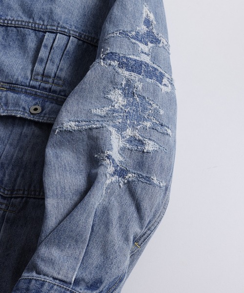 FDMTL（ファンダメンタル）の「FDMTL/ファンダメンタル/PLEATS DENIM JACKET 10YR　WASH（デニムジャケット・メンズ・インディゴブルー・4/3/2）」の7枚目の写真