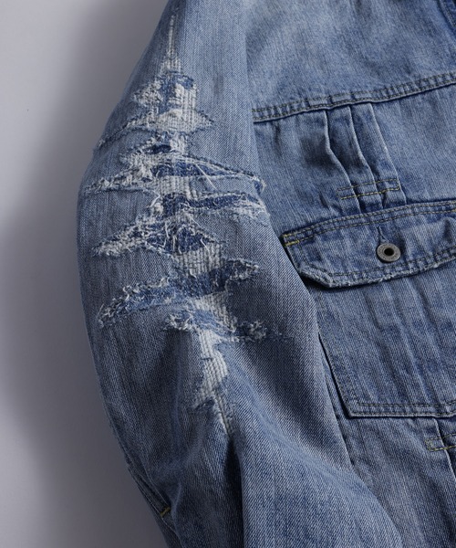 FDMTL（ファンダメンタル）の「FDMTL/ファンダメンタル/PLEATS DENIM JACKET 10YR　WASH（デニムジャケット・メンズ・インディゴブルー・4/3/2）」の10枚目の写真